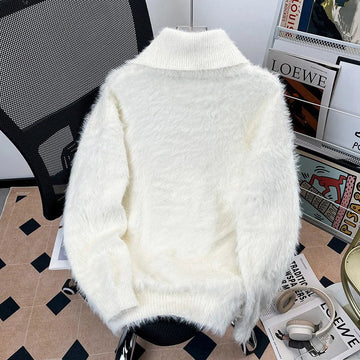 AIDASE  -  Men's Knitted Sweater Autumn Winter New Korean Style Loose Long Sleeve Turn-down Collar Solid Color Men Pullovers 21E7577 aidase-shop